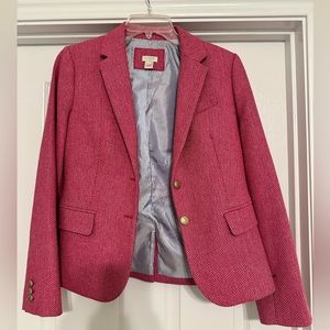 JCrew Pink Houndstooth Blazer